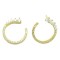 925 Sterling Silver 14K Gold Plated CZ Crown Hoop Earrings