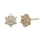 925 Sterling Silver 14K Gold Plated CZ Star Cluster Studs