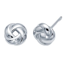 925 Sterling Silver Love Knot Stud Earrings