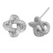 925 Sterling Silver CZ Love Knot Stud Earrings
