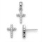 925 Sterling Silver CZ Cross Stud Earrings