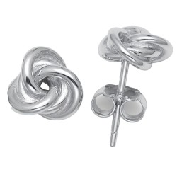 925 Sterling Silver Love Knot Stud Earrings