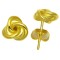 925 Sterling Silver 14K Gold Plated Love Knot Stud Earrings