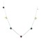 925 Sterling Silver Multi Color CZ Station Necklace