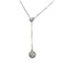 925 Sterling Silver CZ Lariat Ball Necklace