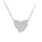 925 Sterling Silver CZ Pave Heart Necklace