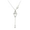 925 Sterling Silver CZ Hamsa Lariat Necklace