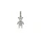 925 Silver CZ Set Teddy Bear Pendant