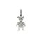 925 Silver CZ Set Teddy Bear Pendant