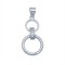 925 Sterling Silver CZ Linked Circle Pendant
