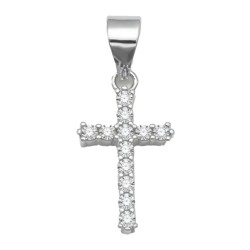925 Sterling Silver CZ Cross Pendant