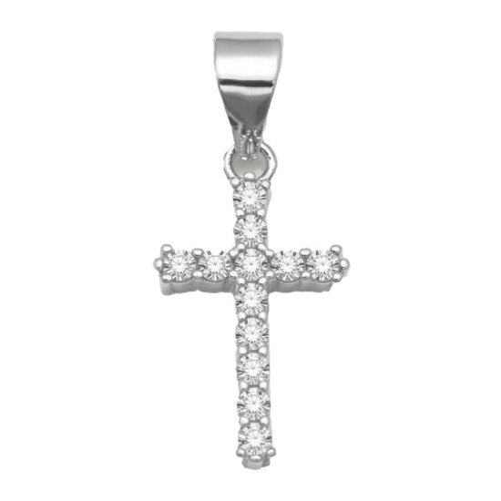 925 Sterling Silver CZ Cross Pendant