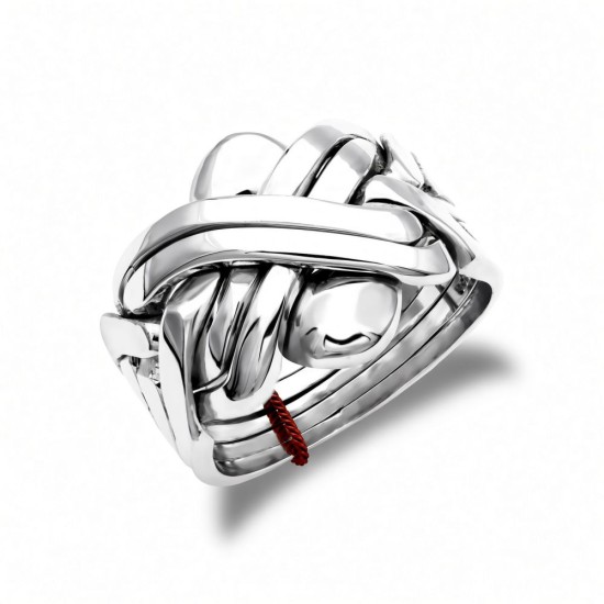 925 Silver 4 piece Puzzle ring