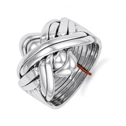 925 Silver 8 piece Puzzle ring