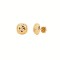 9ct Yellow Gold Diamond Cut Cushion Stud Earrings