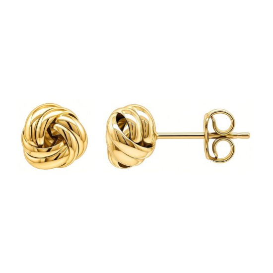 9ct Yellow Gold Knot Stud Earrings