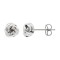 9ct White Gold Knot Stud Earrings