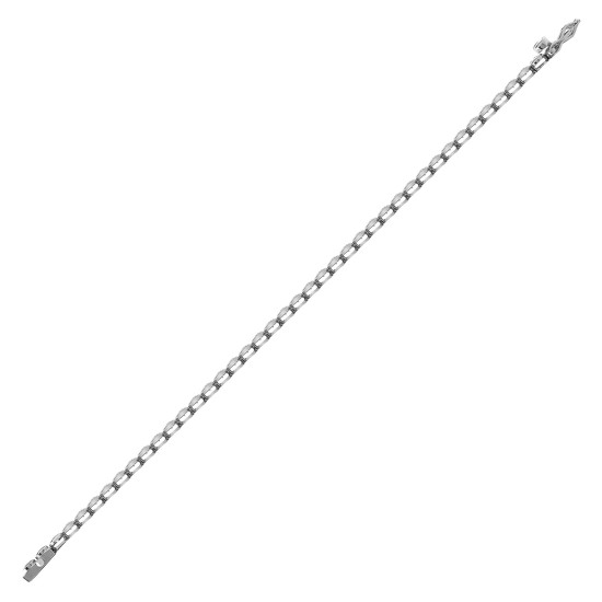 18ct White Gold 1.00ct Rub-over Natural Diamond Line Bracelet