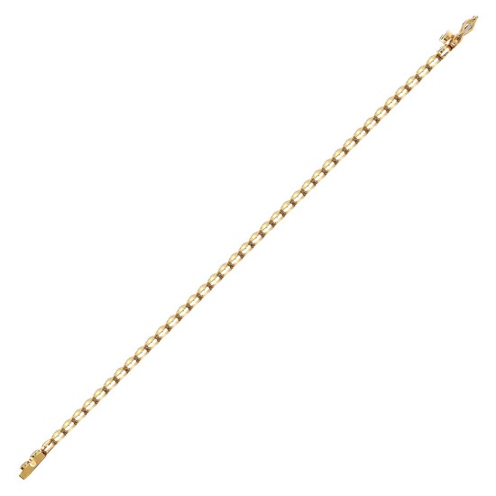 18ct Yellow Gold 3.00ct Rub-over Natural Diamond Line Bracelet