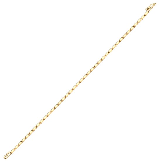 18ct Yellow Gold 8.00ct Rub-over Natural Diamond Line Bracelet
