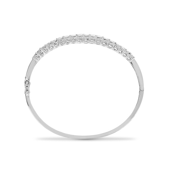 18ct White Gold Natural Diamond Bangle
