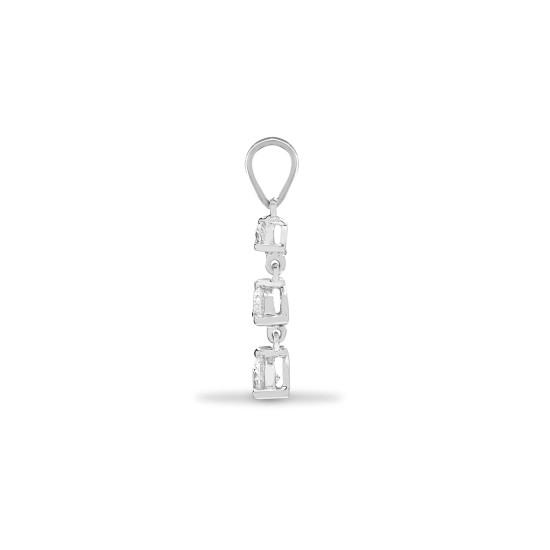 18ct White Gold Natural Diamond Pendant