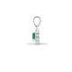 18ct White Gold Natural Diamond And Emerald Pendant