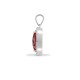 18ct White Gold Natural Diamond And Garnet Pendant