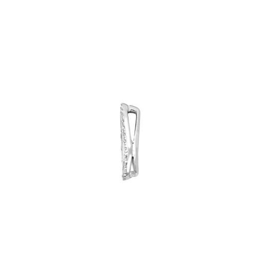 18ct White 0.55ct Natural Diamond Cluster Pear Shape Slider Pendant