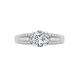 18ct White Gold 42pt Semi Set Natural Diamond Ring Mount. Fits 1.00ct