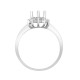 18ct White Gold 40pt Semi Set Natural Diamond Ring Mount. Fits 1.00ct