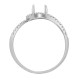 18ct White 0.28ct Natural Diamond Semi Set Ring - Holds 0.50ct