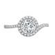 18ct White 0.28ct Natural Diamond Semi Set Ring - Holds 0.50ct