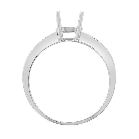 18ct White 0.35ct Natural Diamond Semi Set Ring - Holds 0.75ct