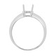 18ct White 0.35ct Natural Diamond Semi Set Ring - Holds 0.75ct