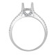 18ct White 0.37ct Natural Diamond Semi Set Ring - Holds 1.00ct