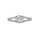 18ct White 0.37ct Natural Diamond Semi Set Ring - Holds 1.00ct