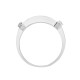 18ct White Gold 0.52ct Natural Diamond Round Brilliant Cut & Baguette Ring