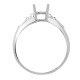 18ct White 0.36ct Natural Diamond Semi Set Ring - Holds 0.50ct