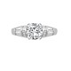 18ct White 0.36ct Natural Diamond Semi Set Ring - Holds 0.75ct