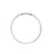 18ct White 0.10ct Natural Diamond 3 x Heart Ring