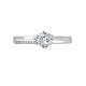 18ct White 0.09ct Natural Diamond Semi Set Ring - Holds 0.25ct