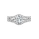 18ct White 0.50ct Natural Diamond Semi Set Ring - Holds 0.50ct