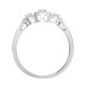 18ct White 0.60ct Natural Diamond Trilogy Halo Ring