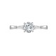 18ct White 0.16ct Natural Diamond Semi Set Ring - Holds 0.75ct