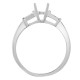 18ct White 0.16ct Natural Diamond Semi Set Ring - Holds 1.00ct