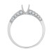 18ct White 0.52ct Natural Diamond Semi Set Ring - Holds 1.00ct