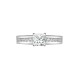 18ct White 0.40ct Natural Diamond Semi Set Ring - Holds 0.50ct