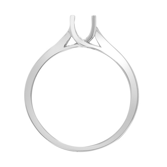 18ct White 0.55ct Natural Diamond Semi Set Ring - Holds 1.00ct