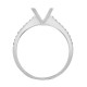 18ct White 0.43ct Natural Diamond Semi Set Ring - Holds 0.50ct